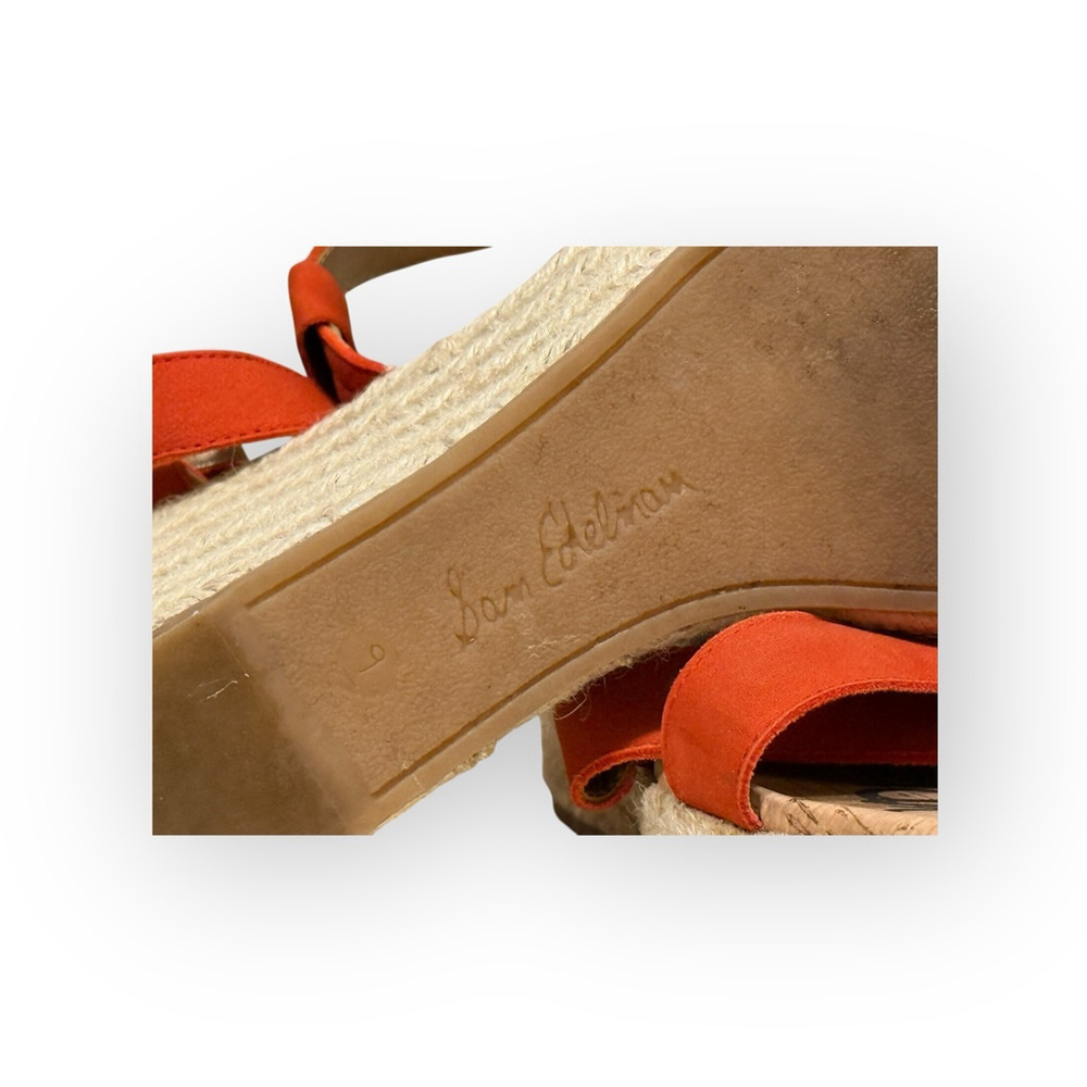 Sam Edelman Women’s Destin Orange Espadrille Wedge Strappy Sandals Size 9​ - Picture 8 of 8